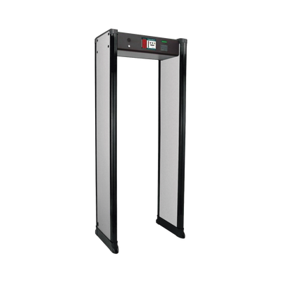 Detector de metales peatonal tipo arco SafetyZone IP2R para control de activos industriales, mejora de eficiencia operativa y prevención de robos.